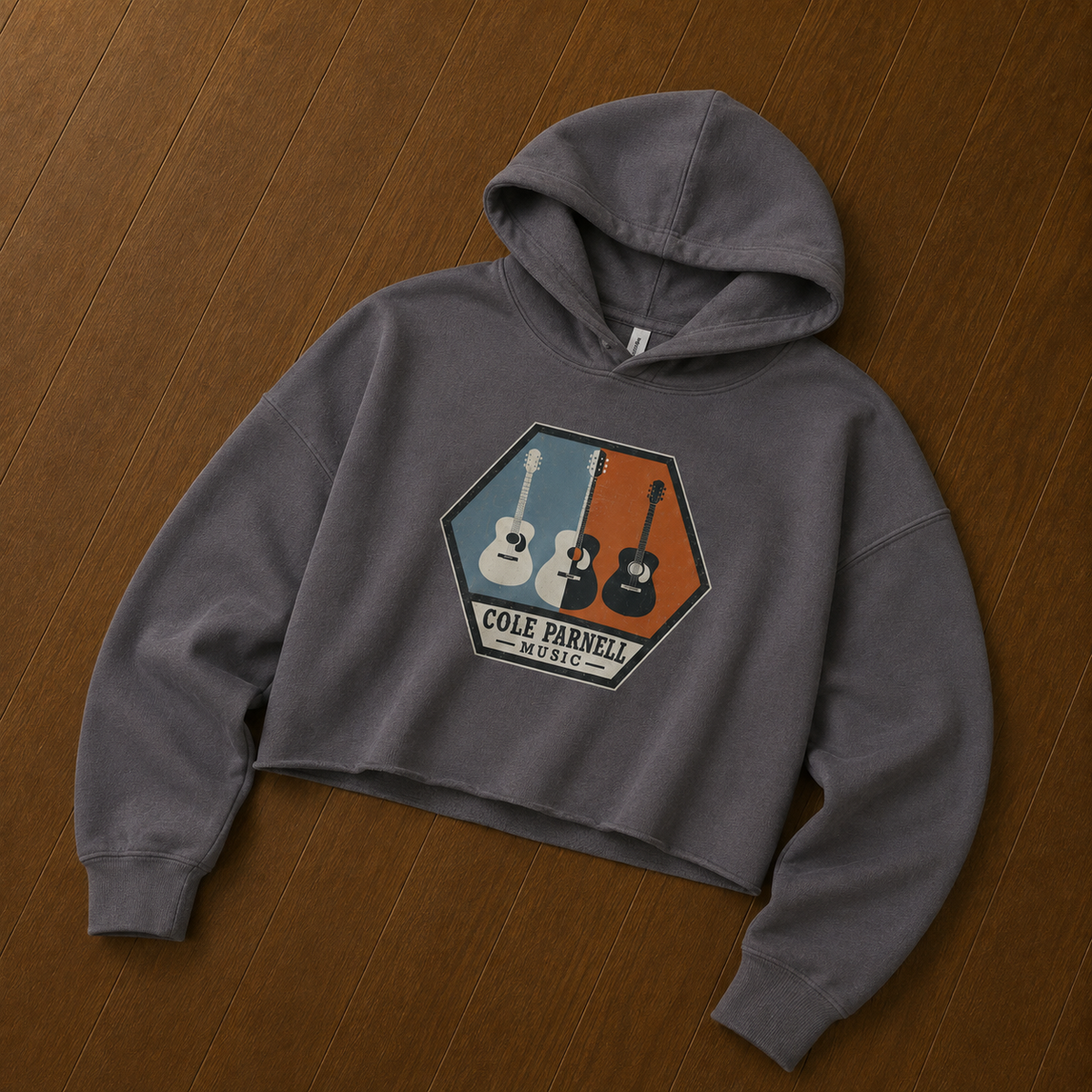 Guitar Vibes Crop Hoodie