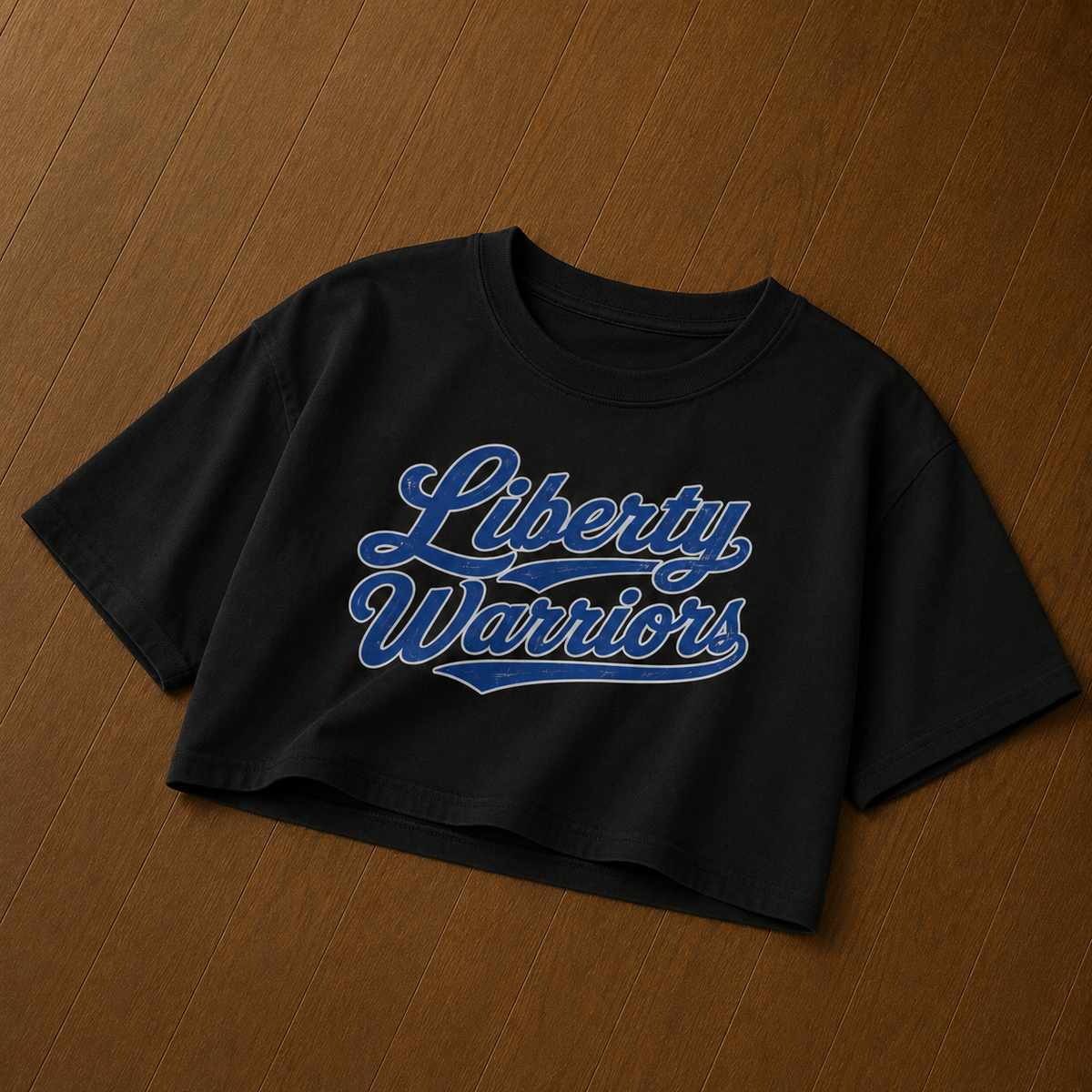 Warriors Script Crop Top
