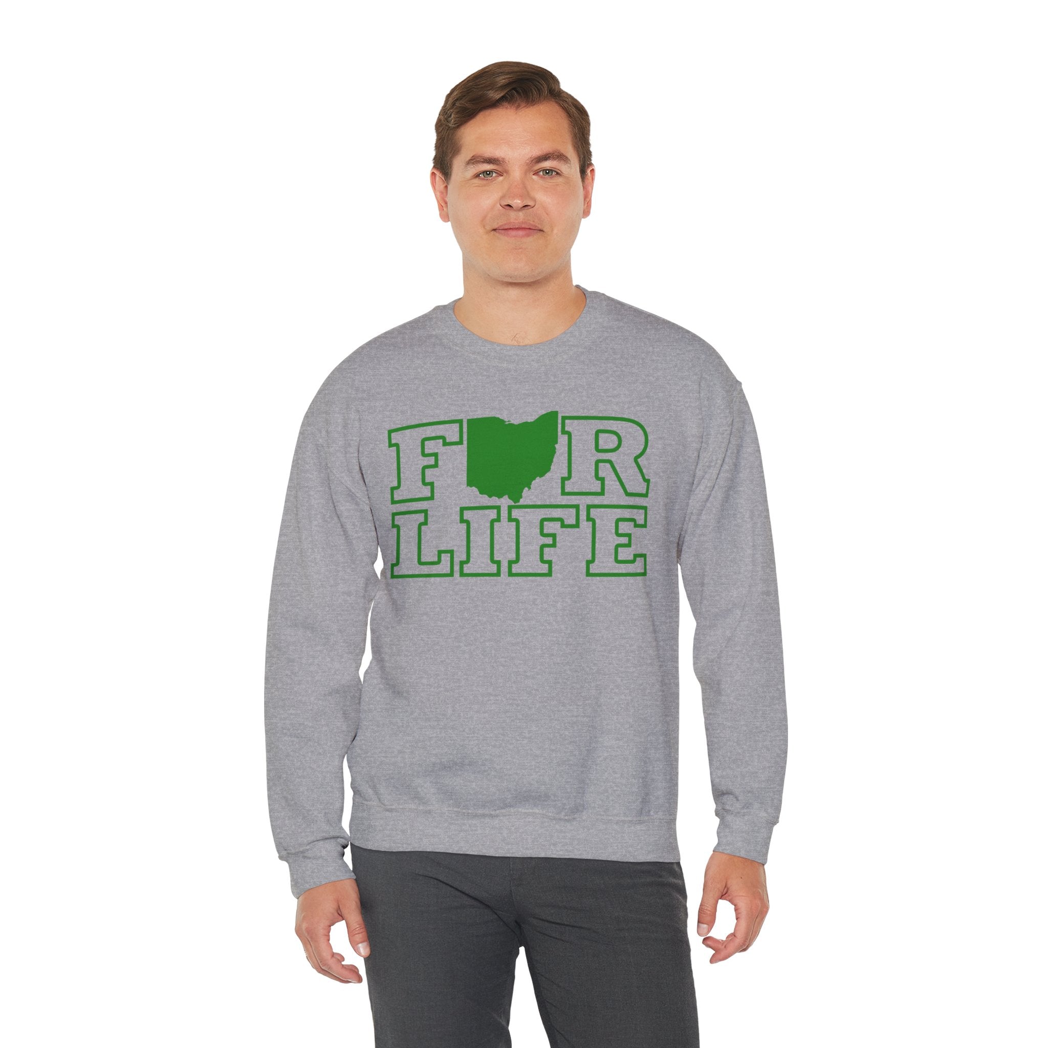 Athens For Life Green Crewneck Sweatshirt