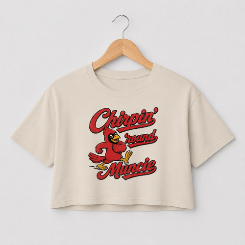 Chirpin' 'round Muncie Crop Top