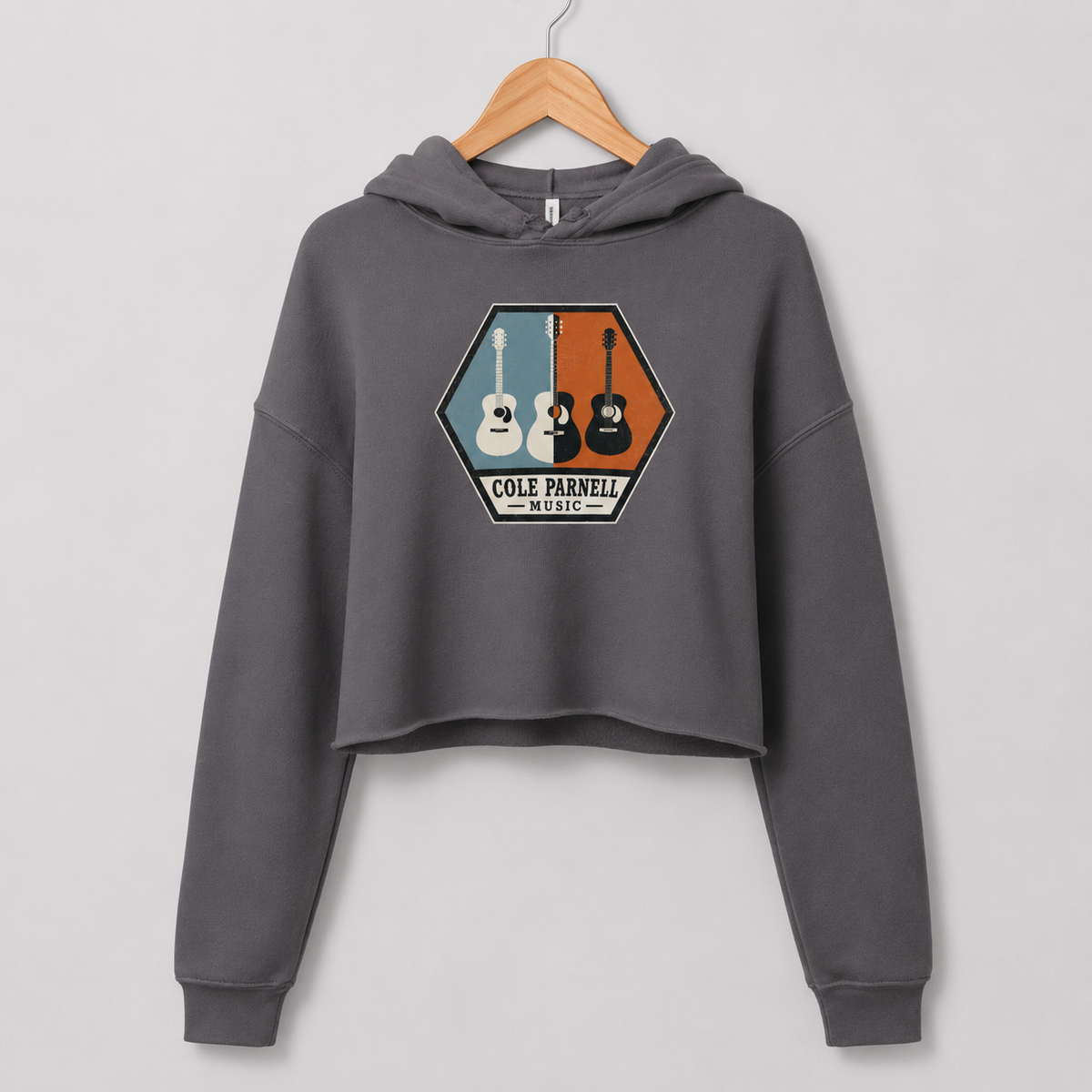 Guitar Vibes Crop Hoodie