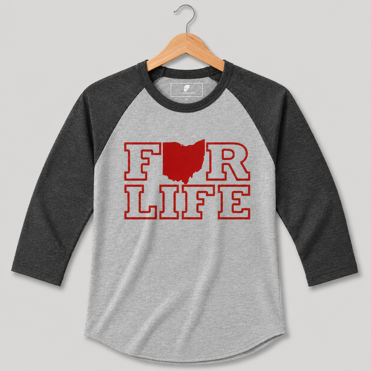 Ohio For Life 3/4 Sleeve Raglan