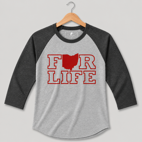 Ohio For Life 3/4 Sleeve Raglan