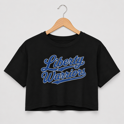 Warriors Script Crop Top