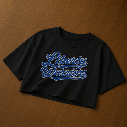 Warriors Script Crop Top